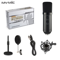 Microphone de jeu USB à condensateur pour ordinateur de bureau MY MIC Bm700uz, microphone USB pour PC, enregistrement YouTube avec support
