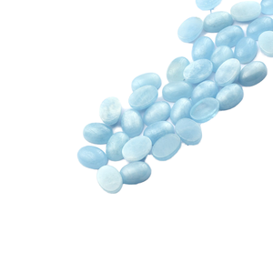 Calcedoine bleue naturelle, pierres précieuses taillées en ovale, en vrac, taille et forme personnalisées, fournisseur de pierres brutes, cabochon 10x14MM - Product Image 1