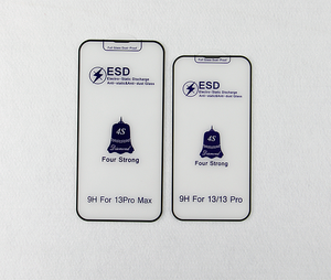 Verre trempé à grande courbe en aluminium de 0.4mm pour iphone 13 pro max 14 pro avec filet anti-poussière pour le récepteur de téléphone - Product Image 3