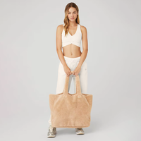 Grande serviette en tissu éponge Fourre-tout brodé sur mesure Sac de plage pour la vie quotidienne et le shopping