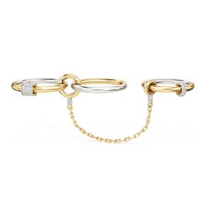 ICEBELA Anelli di Alta Gioielleria di Design a <span class=keywords><strong>Catena</strong></span> in <span class=keywords><strong>Argento</strong></span> Sterling <span class=keywords><strong>925</strong></span> con Zirconi Bicolore e Multistrato per Donna - Product Image 3