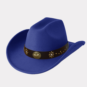 Sombreros Fedora de <span class=keywords><strong>Jazz</strong></span> al por Mayor con Banda de Cuero, Color Sólido, Fieltro de Lana Pura, Ajustables, Unisex, para las Cuatro Estaciones, Estilo Casual Occidental para Exteriores - Product Image 4
