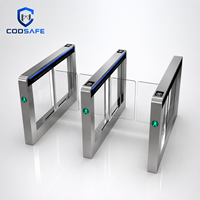 Barrière pivotante automatique en acier inoxydable avec reconnaissance faciale et 6 paires de capteurs infrarouges pour la sécurité des entrées d'hôtels