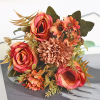 Rose décoration de la maison fausses fleurs arrangement de mariage Floral mur photographie Bouquet fleurs artificielles