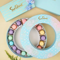 Sunshine Vente en gros de luxe de haute qualité papier Macaron emballage alimentaire boîte-cadeau avec logo personnalisé imprimé rond papier boîtes tubulaires