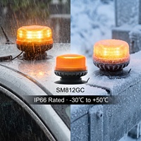 Luz de Baliza LED de 36 LED con Certificación ECE R65, 12-24V, Base de Aluminio Fundido a Presión, Lámpara Estroboscópica Giratoria de Advertencia de Emergencia con Imán para Camión