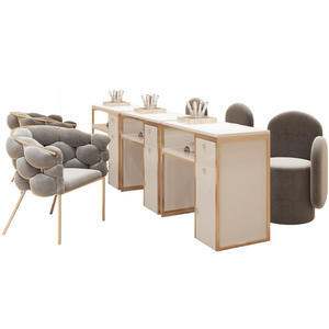 Sillón creativo de moda para salón de belleza, muebles de salón de belleza, sofá de ocio de terciopelo de cuero suave - Product Image 4