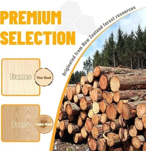 Nouvelles ruches Langstroth avec 1 boîte profonde et 1 boîte moyenne en bois de pin, enduites de cire d'abeille, avec cadres et fondations, non assemblées - Product Image 6