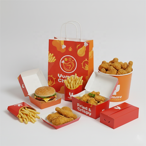 Tùy Chỉnh In Takeaway Chiên Gà Burger Hộp Giấy Cá Và Khoai Tây Chiên Khoai Tây Chiên Đường Phố Snack Bao Bì Thực Phẩm Hộp Cho Thức Ăn Nhanh - Product Image 1