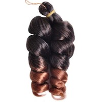 Perruque en fibre synthétique, style latino-américain, fabriquée à la machine, avec double petites boucles en spirale française, effet cheveux au crochet, pour le marché international