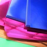 Papier holographique métallique, 50 pièces, carton, feuille de miroir, meilleure vente