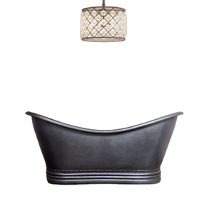 Artisanal Bliss Designs uniques en cuivre Baignoires Base à jupe Cuivre martelé Pas cher Artisanal Double Slipper Baignoire Pas cher Inde - Product Image 1