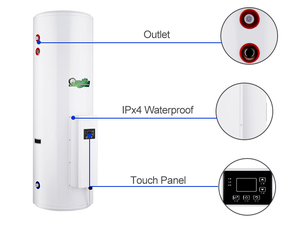 Aquecedor de agua électrique de acumulacao com <span class=keywords><strong>ecra</strong></span> numérique 500l commercial 300l industriel - Product Image 2