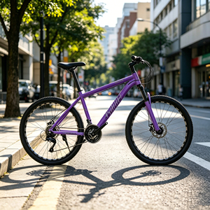 Meilleure Vente Vélo Tout-Terrain 8 Vitesses <span class=keywords><strong>24</strong></span> <span class=keywords><strong>Pouces</strong></span> en Alliage d'Aluminium avec Cadre de Forme Personnalisée, Monobloc en Aluminium Violet, Direct Usine - Product Image 3