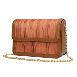 Bolso de Hombro de Cuero Genuino con Chapa de Madera de Lujo, Elegante y de Primera Calidad, Diseño Personalizado, Bolso de Diseñador para Mujer - Product Image 4