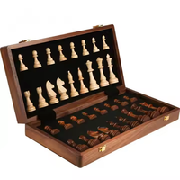 Usine magnétique en bois pliant plateau de jeu d'échecs adulte enfants accessoires de jeu aimant échecs