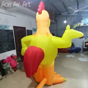 Poulet géant de dessin animé de poulet debout gonflable accrocheur de 2.5M pour les événements, la publicité et les décorations extérieures - Product Image 3