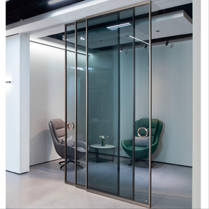 <span class=keywords><strong>Puerta</strong></span> <span class=keywords><strong>Corredera</strong></span> Plegable Moderna e Informal de Cristal de Lujo, Apta para Balcón, Sala de Estar y Garaje, Venta al Por Mayor de Fábrica - Product Image 3