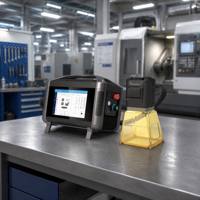 Mesin ukiran Laser Fiber portabel, mesin penanda Laser untuk logam non-logam
