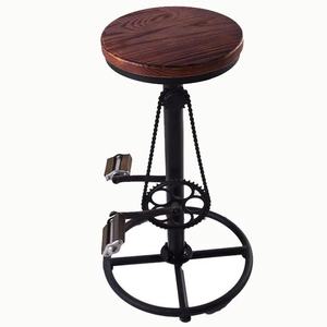 Rustic Bike Phân Bữa Sáng <span class=keywords><strong>Bar</strong></span> Phân Ghế Xoay Bàn Đạp <span class=keywords><strong>Bar</strong></span> Ghế Điều Chỉnh Chiều Cao - Product Image 2