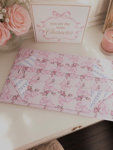 Boîte cadeau magnétique pliable personnalisée avec imprimé floral rose et nœud, boîtes d'emballage en papier pliables avec dorure à chaud pour anniversaire, mariage, fête - Product Image 2