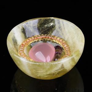 Cuencos de Citrino Natural Tallados a Mano para Bebidas, Regalos, Sanación Reiki y Decoración del Hogar, Venta al por Mayor - Product Image 2