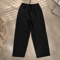Survêtements personnalisés avec logo, pantalons larges, pantalons de survêtement amples en molleton avec cordon de serrage, streetwear oversize
