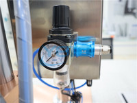 Machine de capsulage semi-automatique de table compacte en acier inoxydable pour bouteilles en verre, plastique et PET avec scellage de bouchons à vis