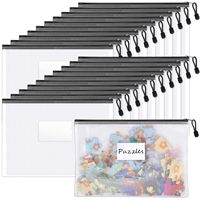 Pochette de Rangement Épaisse Transparente A4 Imperméable pour Documents, Reçus et Fournitures de Bureau