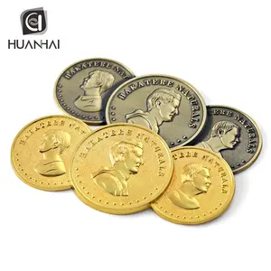 custom gold plated 3D figure metal plaque plate award souvenir coin