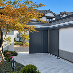 Portes <span class=keywords><strong>de</strong></span> <span class=keywords><strong>garage</strong></span> sectionnelles coulissantes latérales électriques modernes en alliage d'aluminium haute résistance, automatiques, horizontales, durables, prix usine - Product Image 1