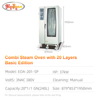 Four combi commercial à 20 plateaux (acier inoxydable de qualité alimentaire 304) pour restaurant, idéal pour cuire à la vapeur des boulettes et des gâteaux