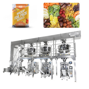 Máquina automática de envasado de dulces suaves, frutos secos, aperitivos, bolsas pequeñas, pesadora multicabezal, línea de producción de envasado de arroz Vertical - Product Image 2
