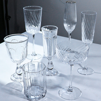Verre à vin de luxe pour mariage et bar à domicile, gobelet élégant et coloré personnalisé, verrerie de fête de luxe, coupe à vin