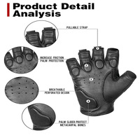 Gants mi-doigts en fibre de carbone pour moto, gants de motocross, gants de moto personnalisés