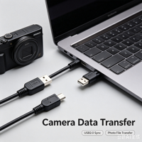 Câble de charge USB 2.0 mâle vers Mini USB 5 broches pour GoPro, manette PS3, lecteur MP3, caméra embarquée, GPS, PVC noir