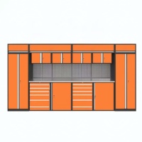 Système de rangement modulaire pour garage en acier laminé à froid, armoires à outils robustes avec verrouillage à 3 points, chariot à outils OEM