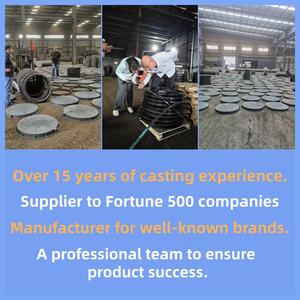 Zware gietijzeren putdeksel en -frame, EN124 D400-norm, duurzaam putdeksel voor rioolwater. - Product Image 4