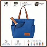 Sac de transport en toile cirée pour pickleball avec pochette de protection pour raquette, compartiment pour balles, porte-bouteille, sac de rangement pour sports de plein air