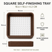 Boîte à bijoux en cuir de luxe faite à la main, personnalisable, auto-adhésive, pour broderie au point de croix, auto-finissable, étui organisateur DIY, mini portable