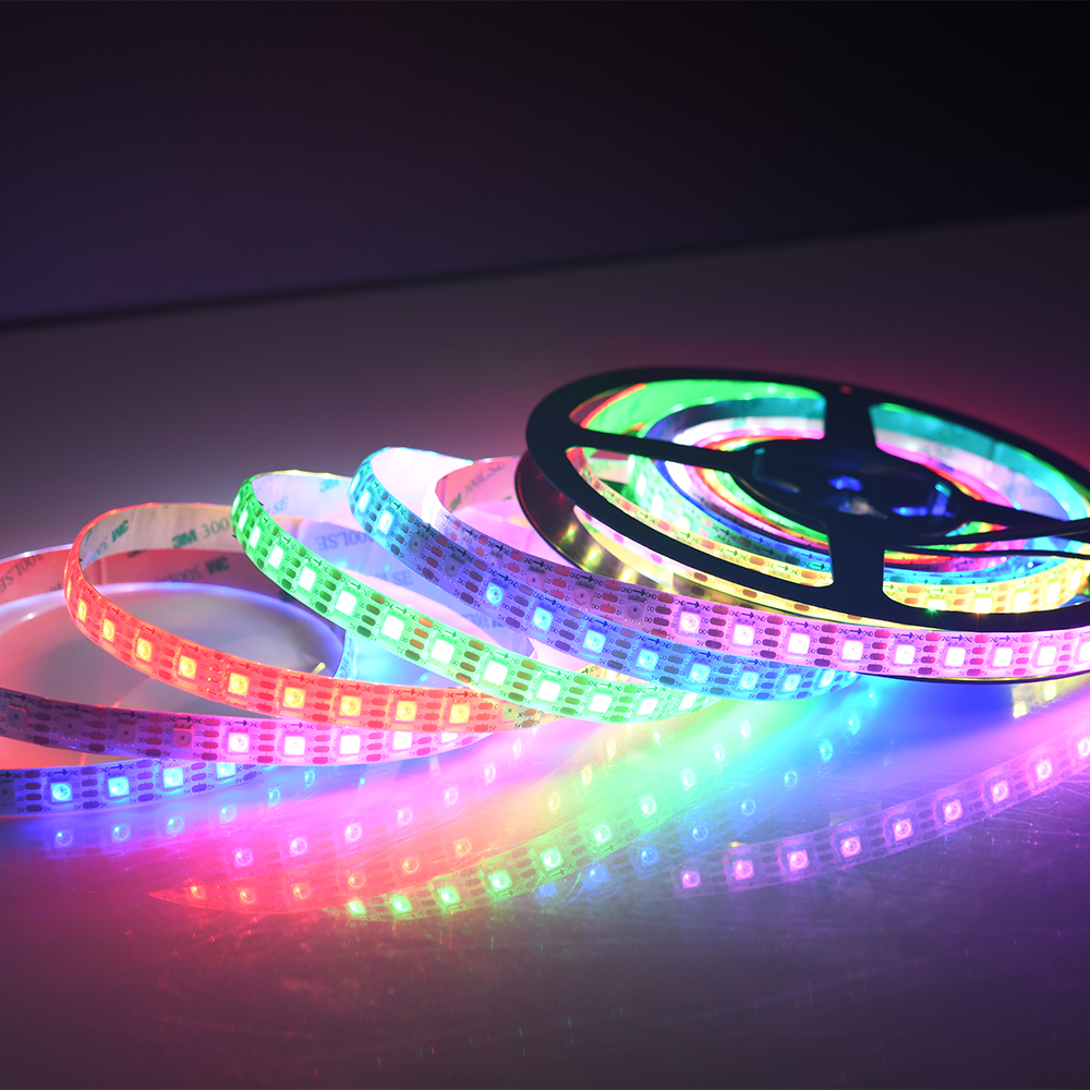 RGB LED Strip Addressable Light 5V 5050 RGB SMD Individually 48 pixels/m RGB Digital APA102 SK9822 30 60 96 144 LEDs/m