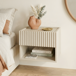 <span class=keywords><strong>Comodino</strong></span> Moderno Sospeso a Parete in Legno per Camera da Letto con Cassetti - Product Image 5