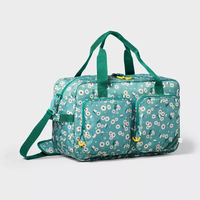 Bolsa de Viaje Infantil Personalizada con Diseño Floral, Gran Capacidad, con Correa para el Hombro