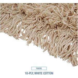 Boardwalk BWK1348 48 pouces. X 5 In. Tête de balai à poussière industrielle en coton Hygrade, blanche - Product Image 6