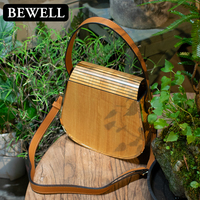 Sac à main fourre-tout décontracté pour femmes à la mode de luxe Fourniture ODM à fermeture à bouton colorée en bois écologique pour un usage quotidien deux sacs