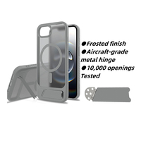 Casing Magnetik Tipis 16 Slim dengan Penyangga, Mendukung Pengisian Daya Nirkabel, Anti Benturan, Bahan TPU+PC