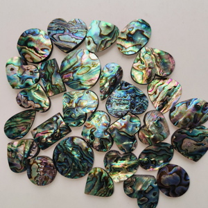 Lote de piedras sueltas de concha de abulón Paua pulida a mano, venta al por mayor, cabujón de piedras preciosas naturales para fabricación de joyas, proyectos artesanales DIY - Product Image 1
