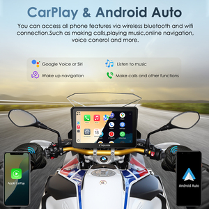 Carpuride Pantalla GPS para Motocicleta <span class=keywords><strong>BMW</strong></span>, CarPlay Inalámbrico, Android Auto, Intercomunicador Bluetooth Dual, Resistente al Agua IP67 W702BS - Product Image 3