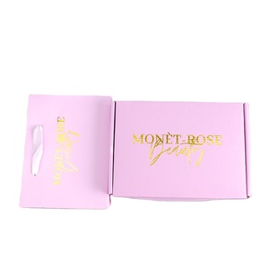 2025 New Pulida <strong>Pink</strong> <strong>Gift</strong> Box Package Printed Shipping Mailer Box Corrugated Gold Foil Stamping - Product Image 6