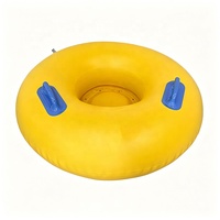 Tube gonflable jaune pour parc aquatique, 1 personne, fond en PVC personnalisé, prix usine